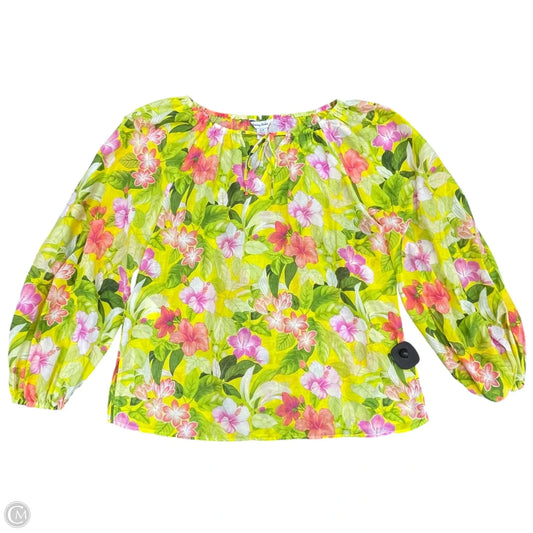 Top Long Sleeve By Tommy Bahama In Yellow, Size: S