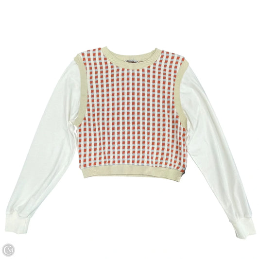 Top Long Sleeve By Zara In Cream, Size: S
