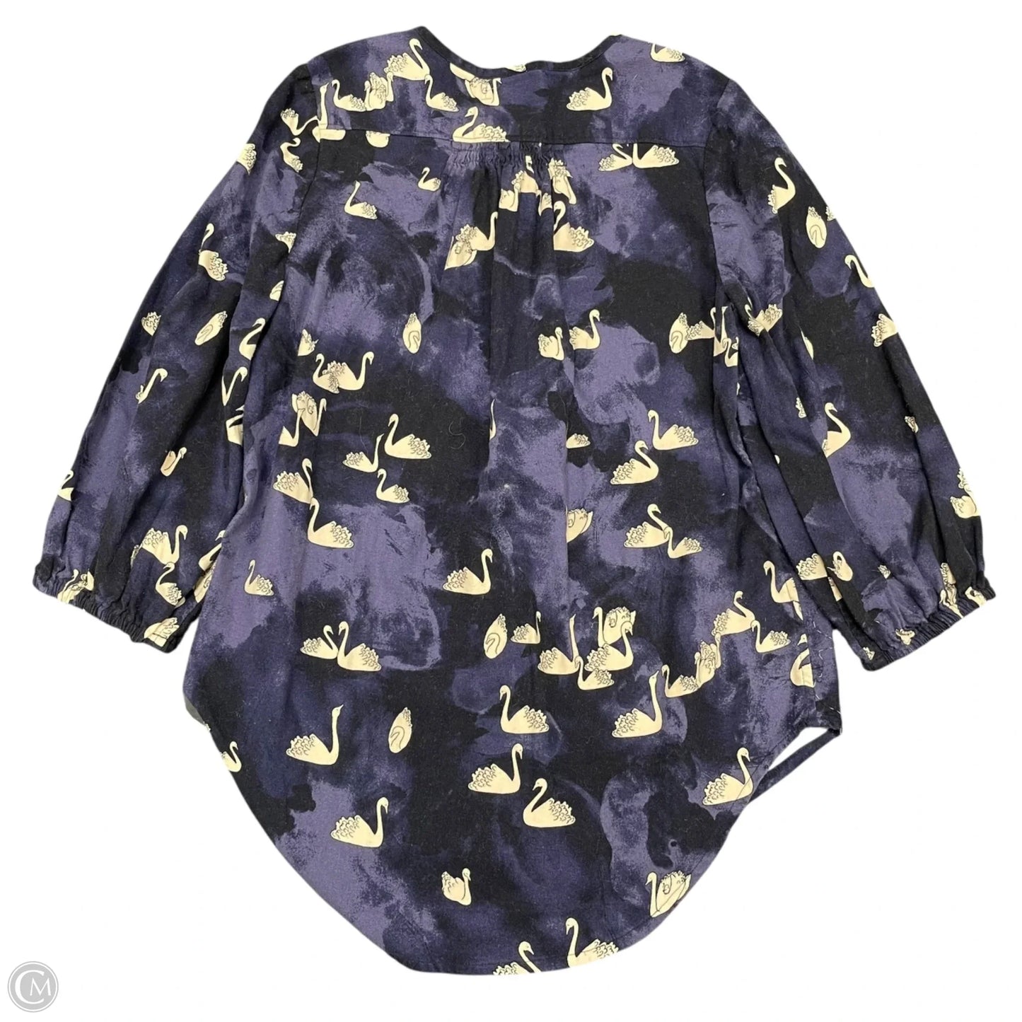Top 3/4 Sleeve By Maeve In Black & Blue, Size: S