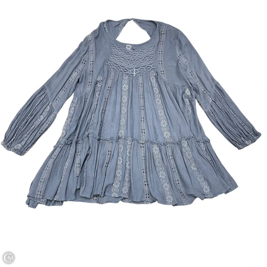 Tunic Long Sleeve By Free People In Blue, Size: S