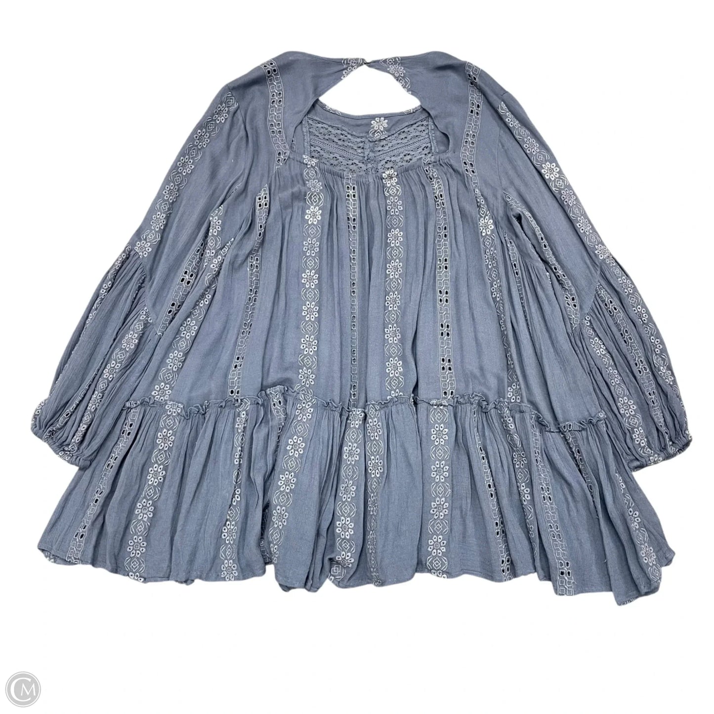 Tunic Long Sleeve By Free People In Blue, Size: S