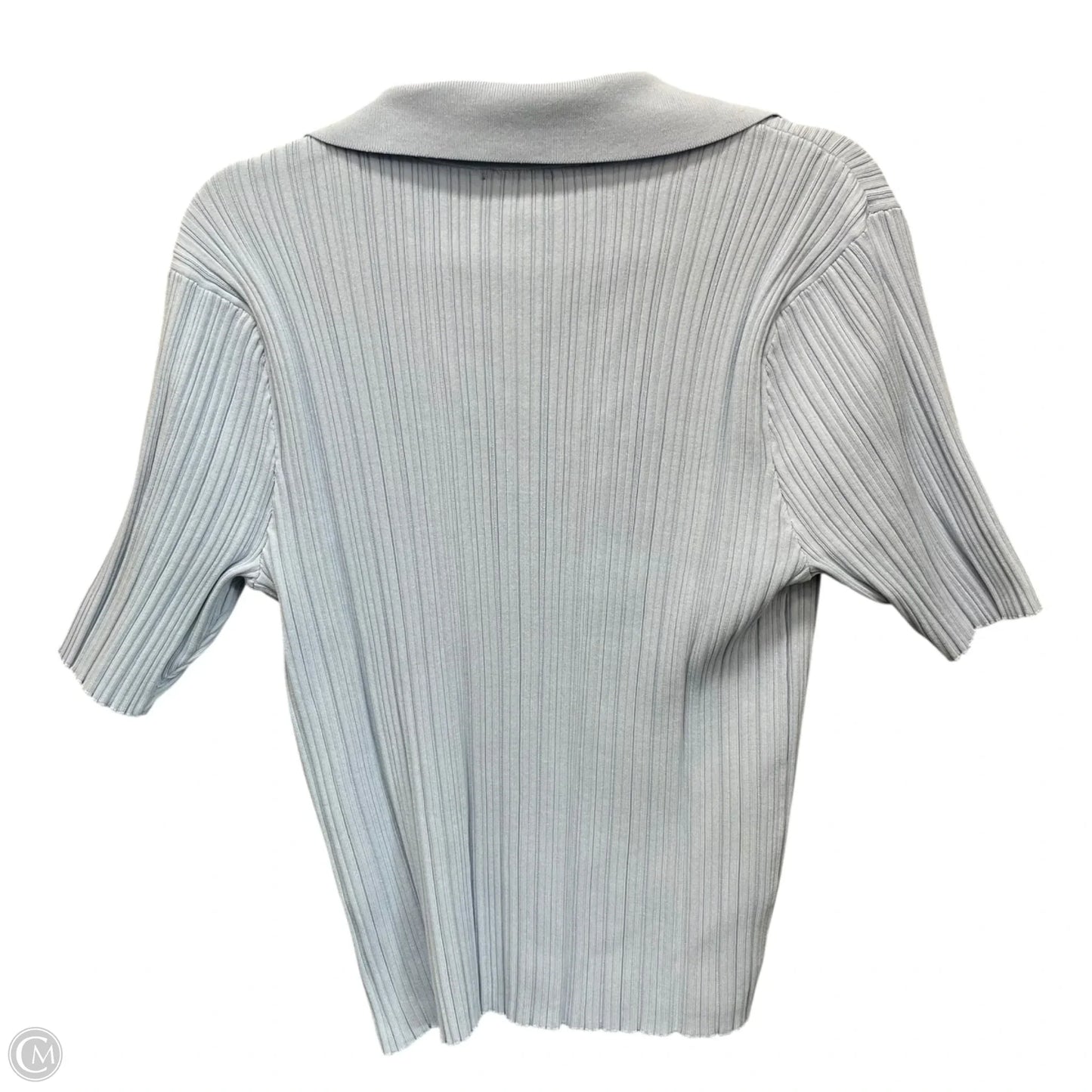 Top Short Sleeve Designer By Karl Lagerfeld In Blue, Size: Xl