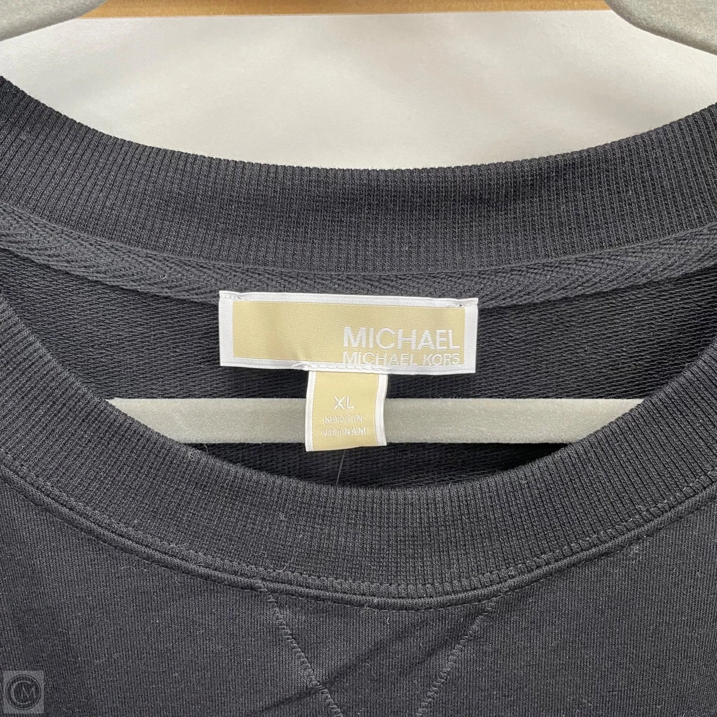 Sweatshirt Crewneck By Michael By Michael Kors In Black & Silver, Size: Xl