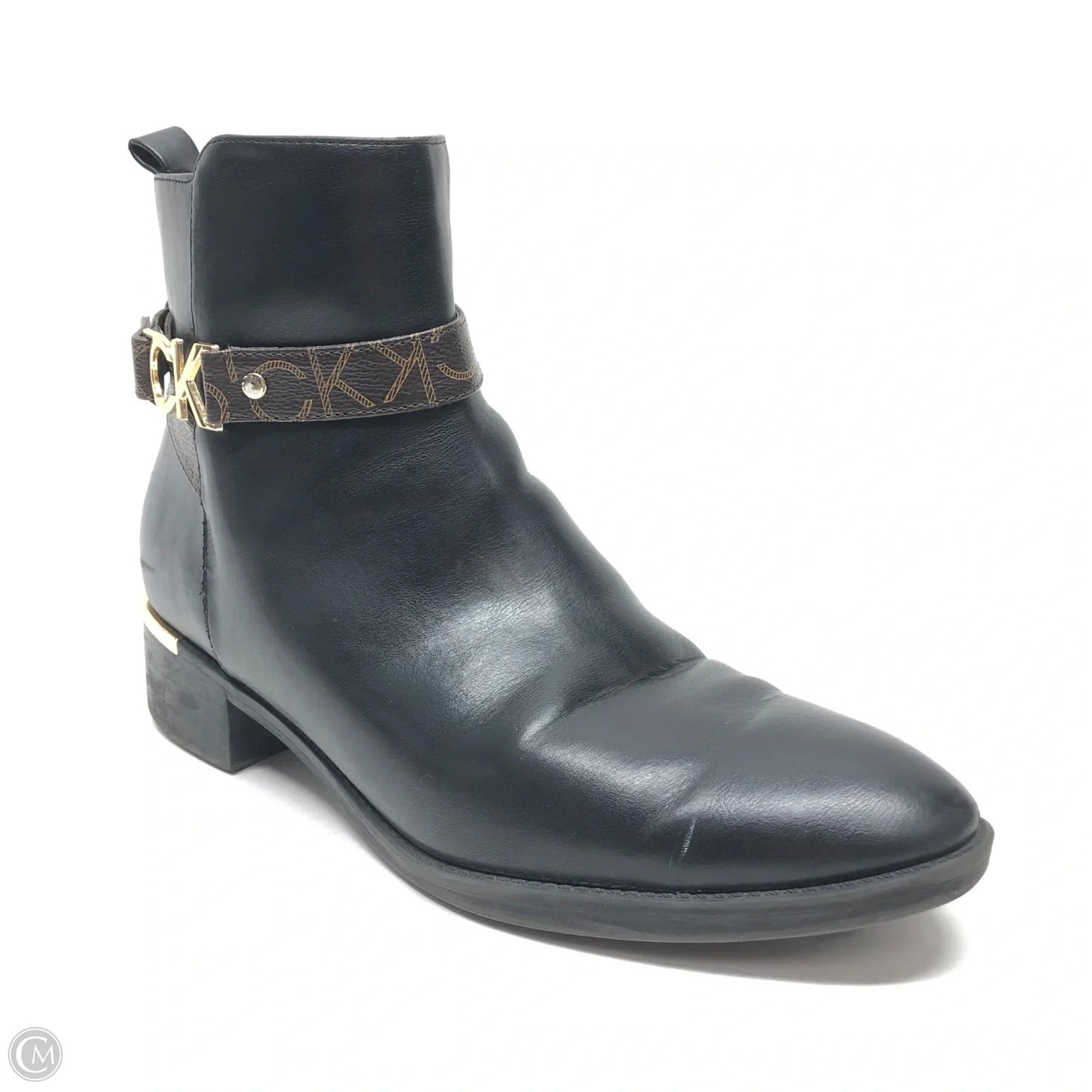 Boots Ankle Flats By Calvin Klein In Black, Size: 10