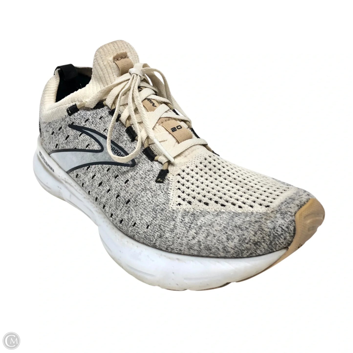 Shoes Athletic By Brooks In Cream & Grey, Size: 9