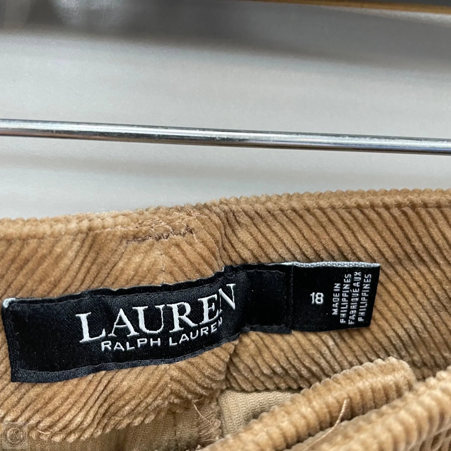 Pants Corduroy By Lauren By Ralph Lauren In Tan, Size: 18