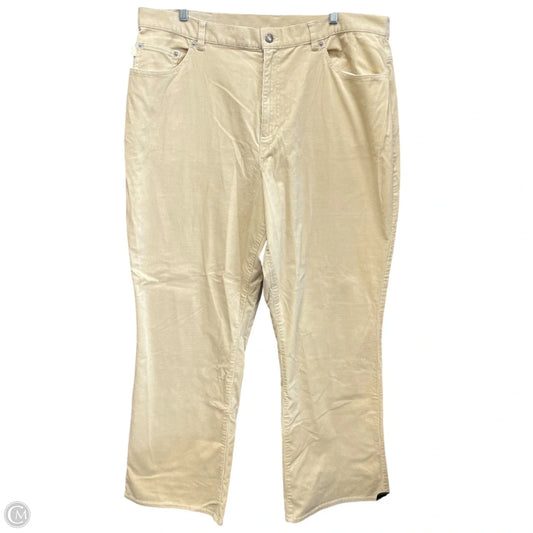 Pants Corduroy By Lauren Jeans Co In Cream, Size: 18