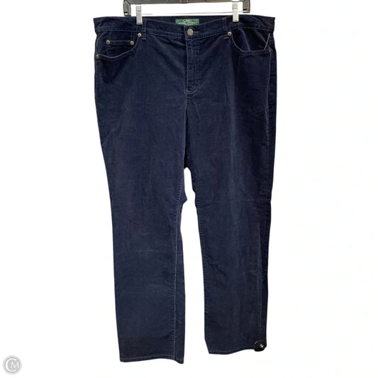 Pants Corduroy By Lauren Jeans Co In Navy, Size: 18