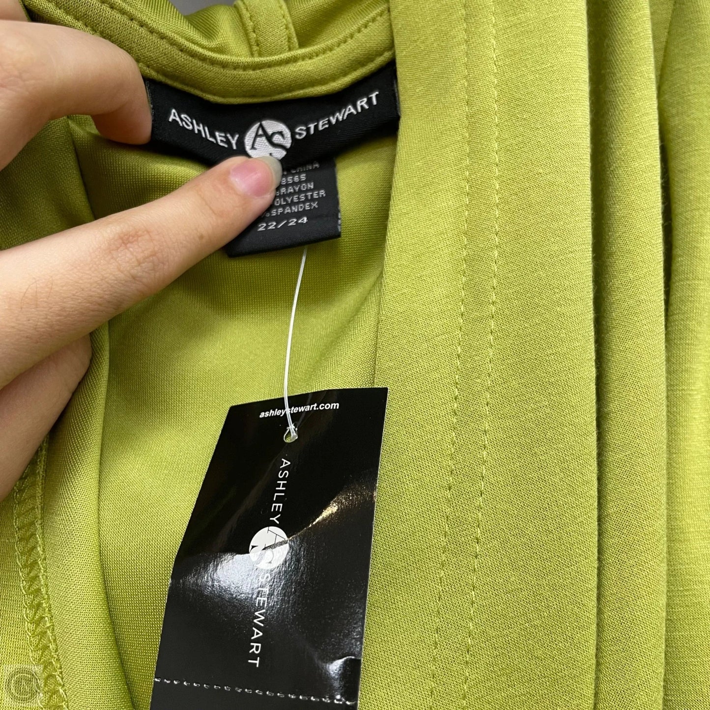 Lounge Set Pants By Ashley Stewart In Green & White, Size: 22