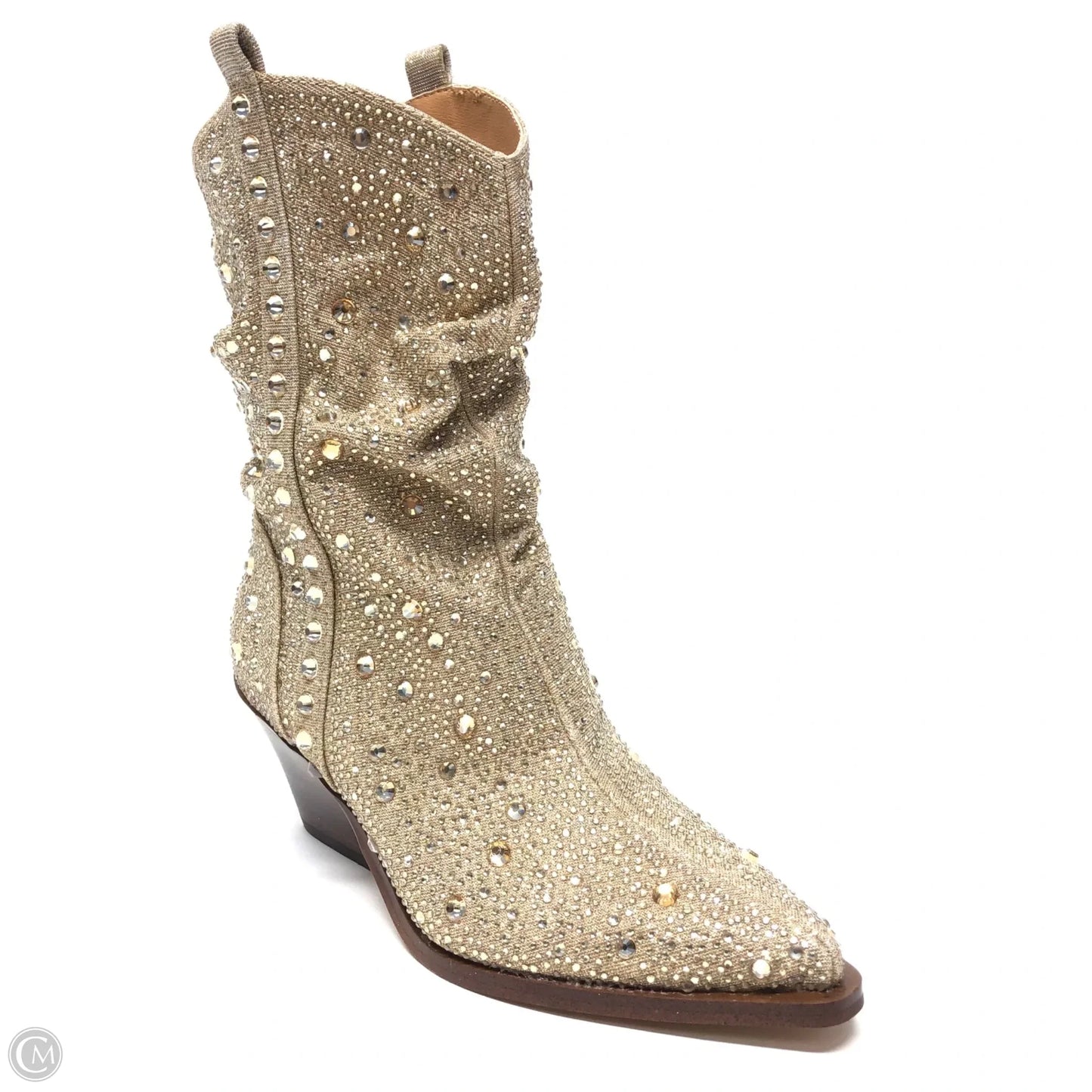 Boots Ankle Heels By Jessica Simpson In Gold, Size: 6