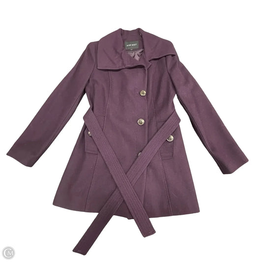 Coat Peacoat By Nine West In Purple, Size: 6