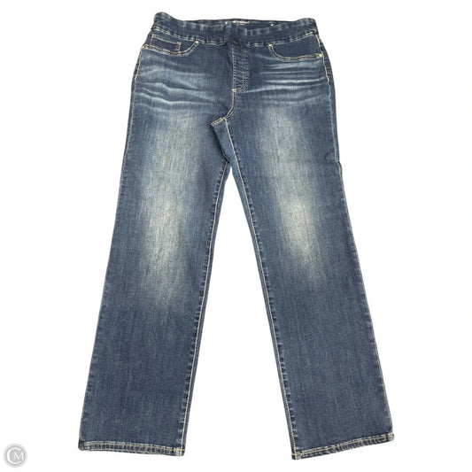 Jeans Straight By Chicos In Blue Denim, Size: 14