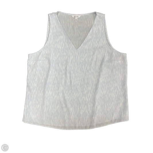 Top Sleeveless By Nine West In Blue & White, Size: Xxl
