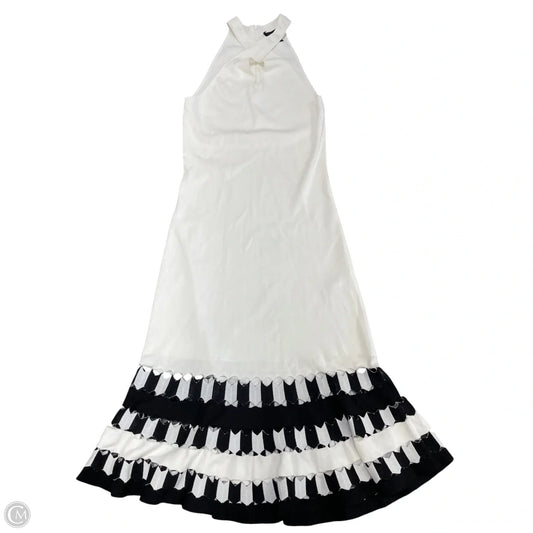 Dress Casual Midi By White House Black Market In Black & White, Size: M