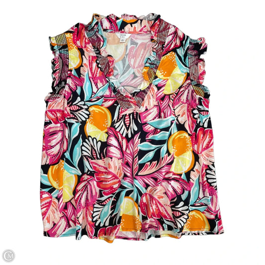 Top Sleeveless By Crown And Ivy In Multi-colored, Size: Xl