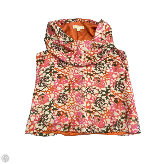 Top Sleeveless By Michael By Michael Kors In Orange & Pink, Size: Xl