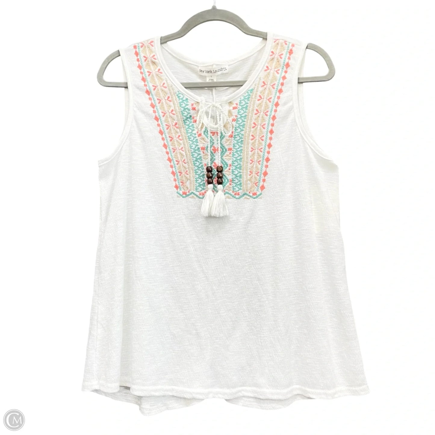 Top Sleeveless By New York Laundry In White, Size: L