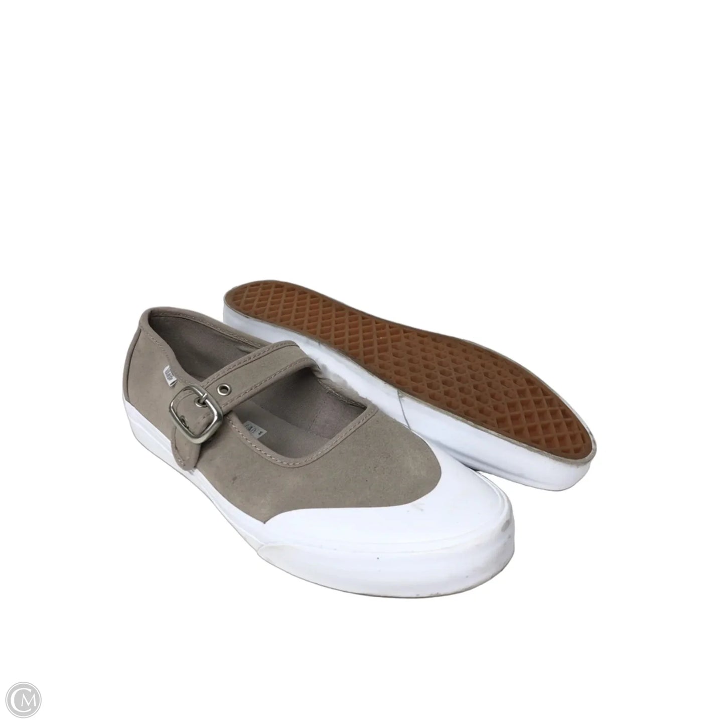 Shoes Flats By Vans In Taupe, Size: 9.5
