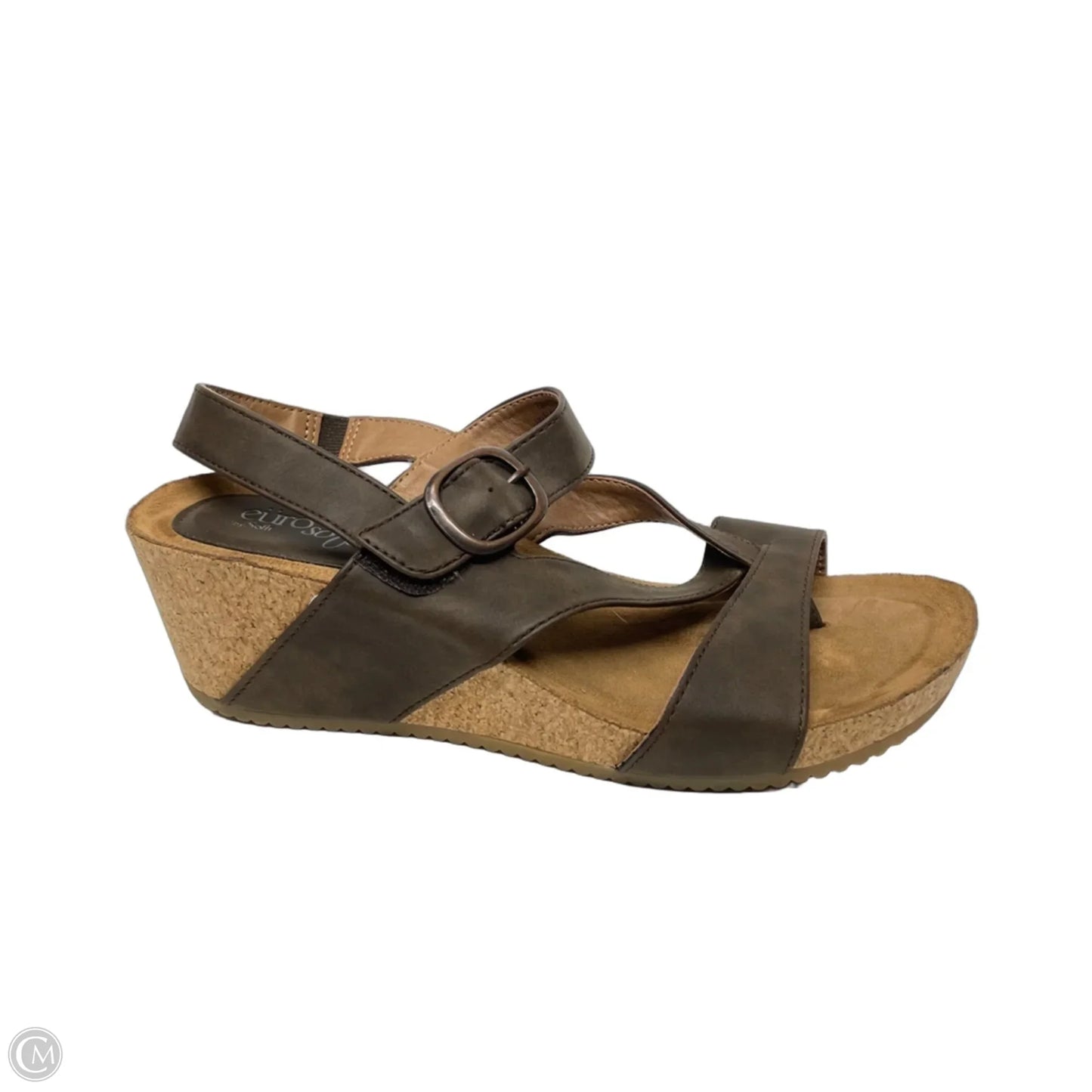 Sandals Heels Wedge By Sofft In Brown, Size: 10