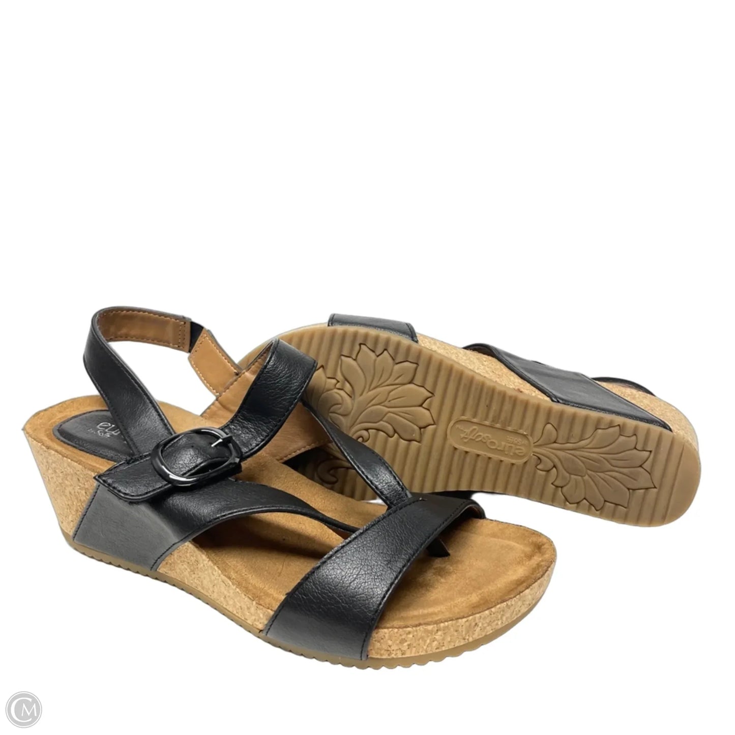 Sandals Heels Wedge By Sofft In Black, Size: 10