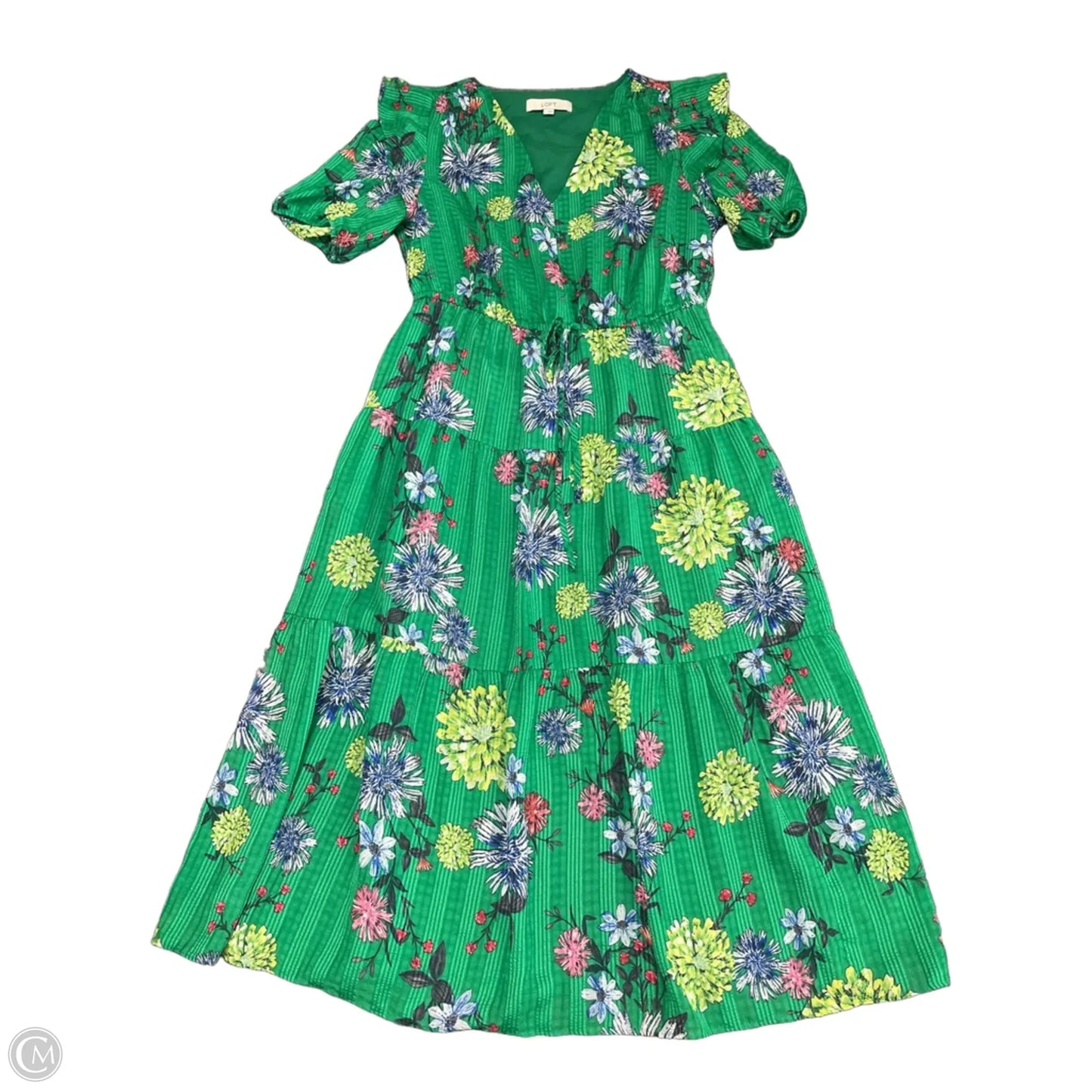 Dress Casual Midi By Loft In Green, Size: L