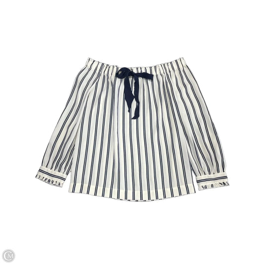 Top Long Sleeve By J. Crew In Blue & Cream, Size: Xs