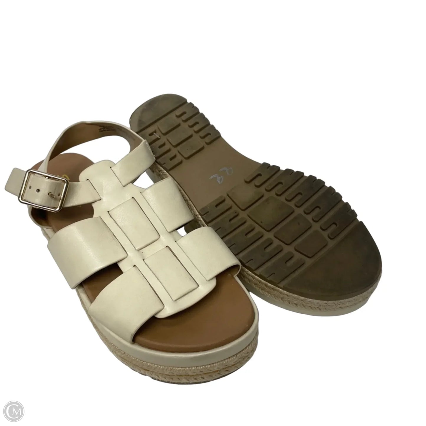 Sandals Heels Platform By Soda In Tan, Size: 7