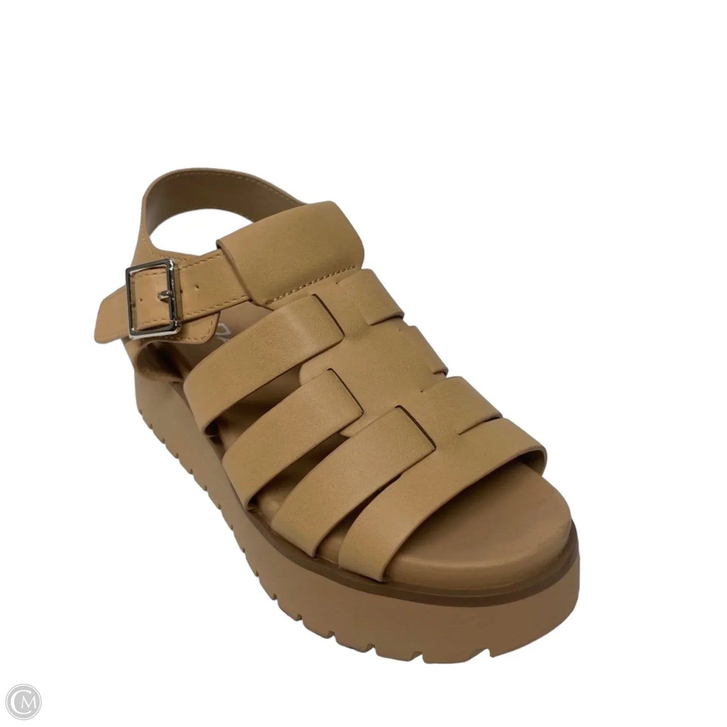 Sandals Heels Platform By Soda In Beige, Size: 7