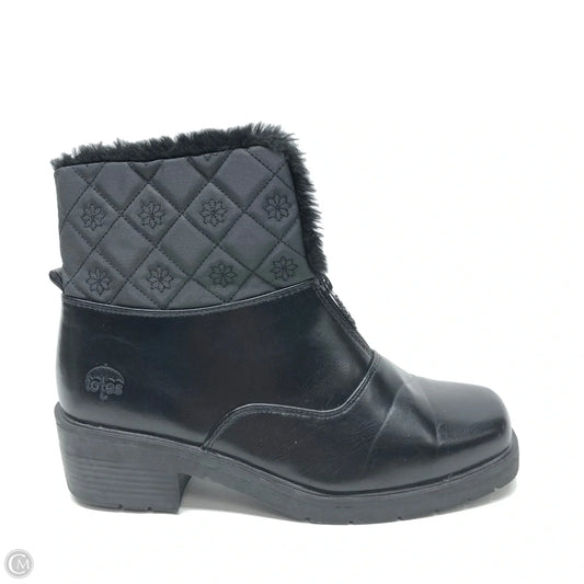 Boots Ankle Heels By Totes In Black, Size: 9