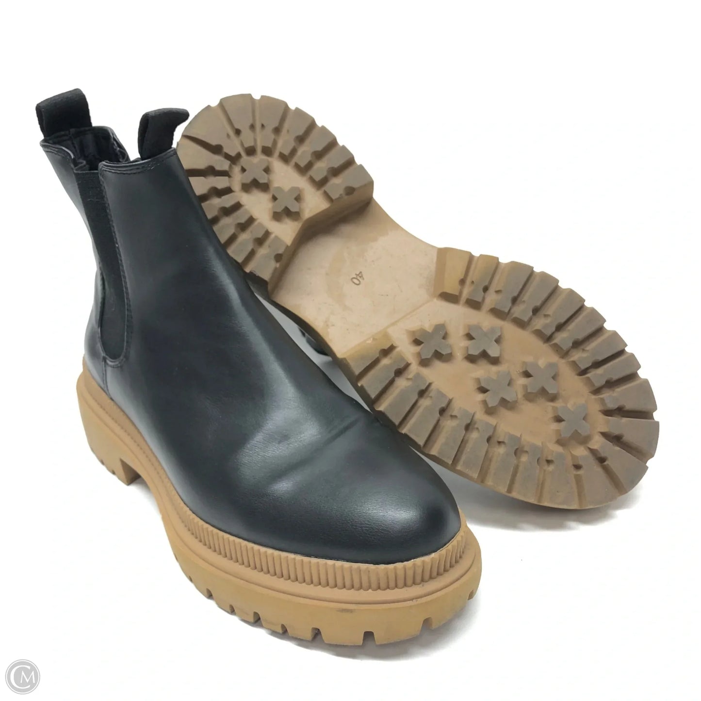 Boots Ankle Flats By H&m In Black, Size: 10