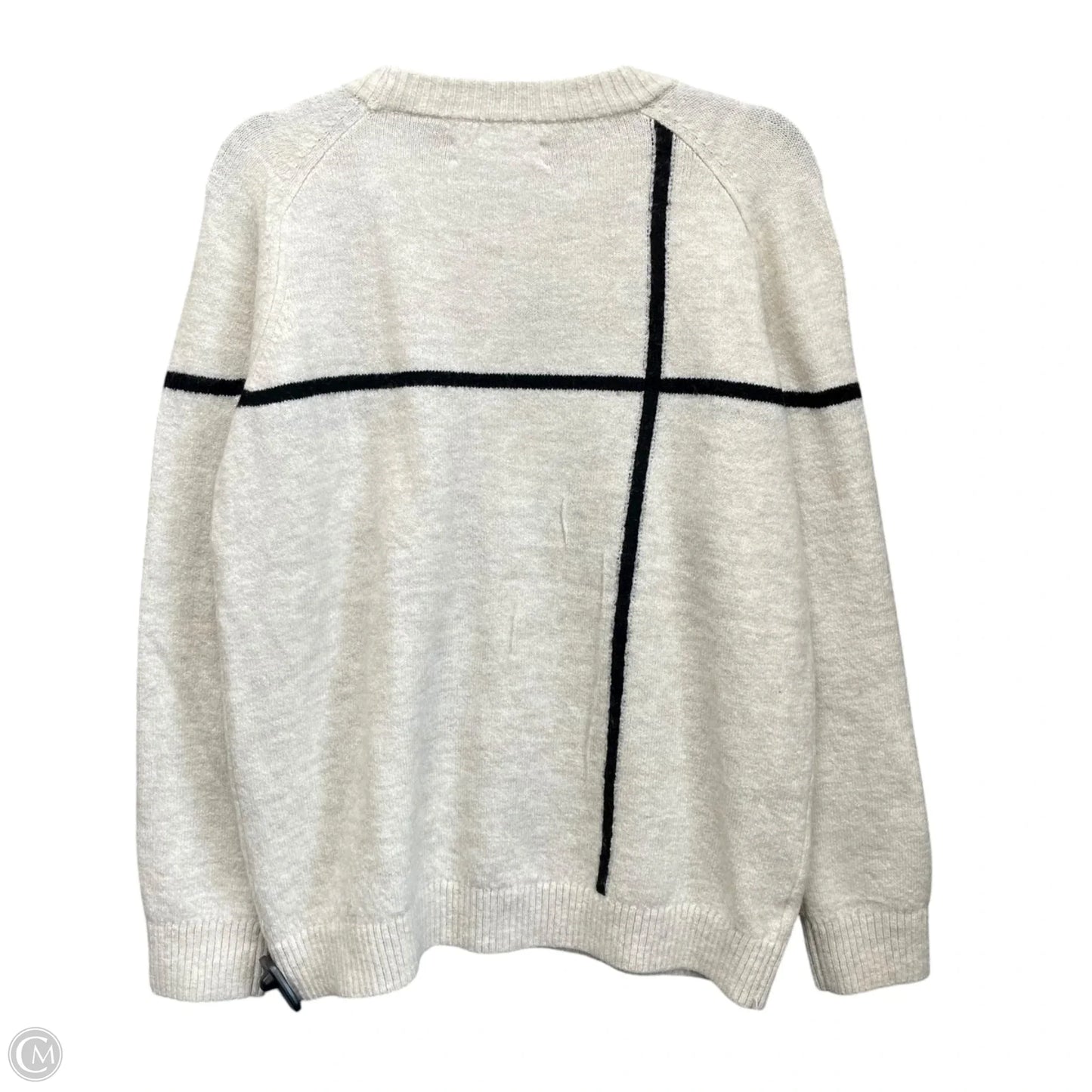 Sweater By Loft In Black & Cream, Size: S