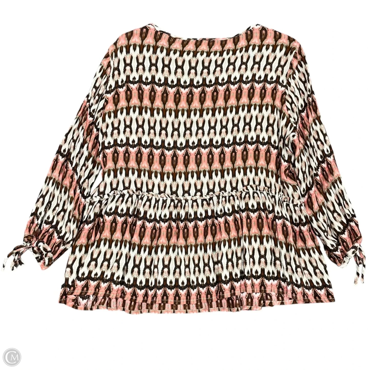 Top 2pc Long Sleeve By Haute Hippie In Brown & Pink, Size: L