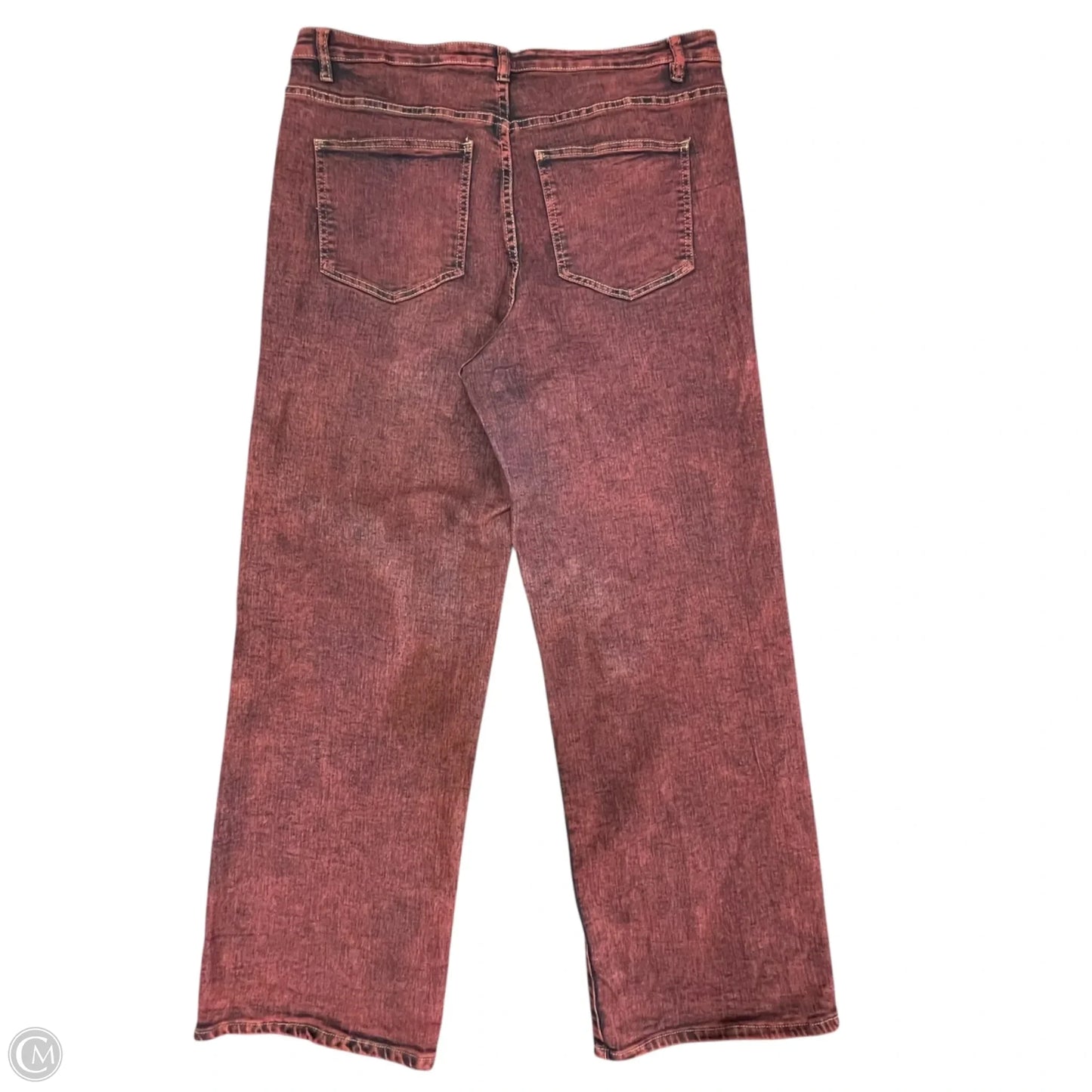 Jeans Wide Leg By Fashion Nova In Red, Size: 16