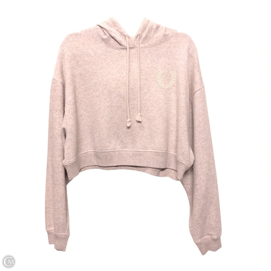 Athletic Sweatshirt Hoodie By Pink In Cream, Size: L