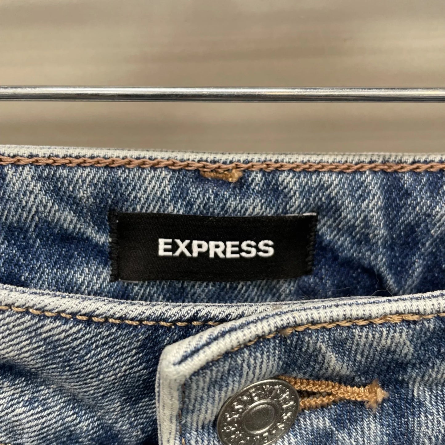 Jeans Straight By Express In Blue, Size: 6