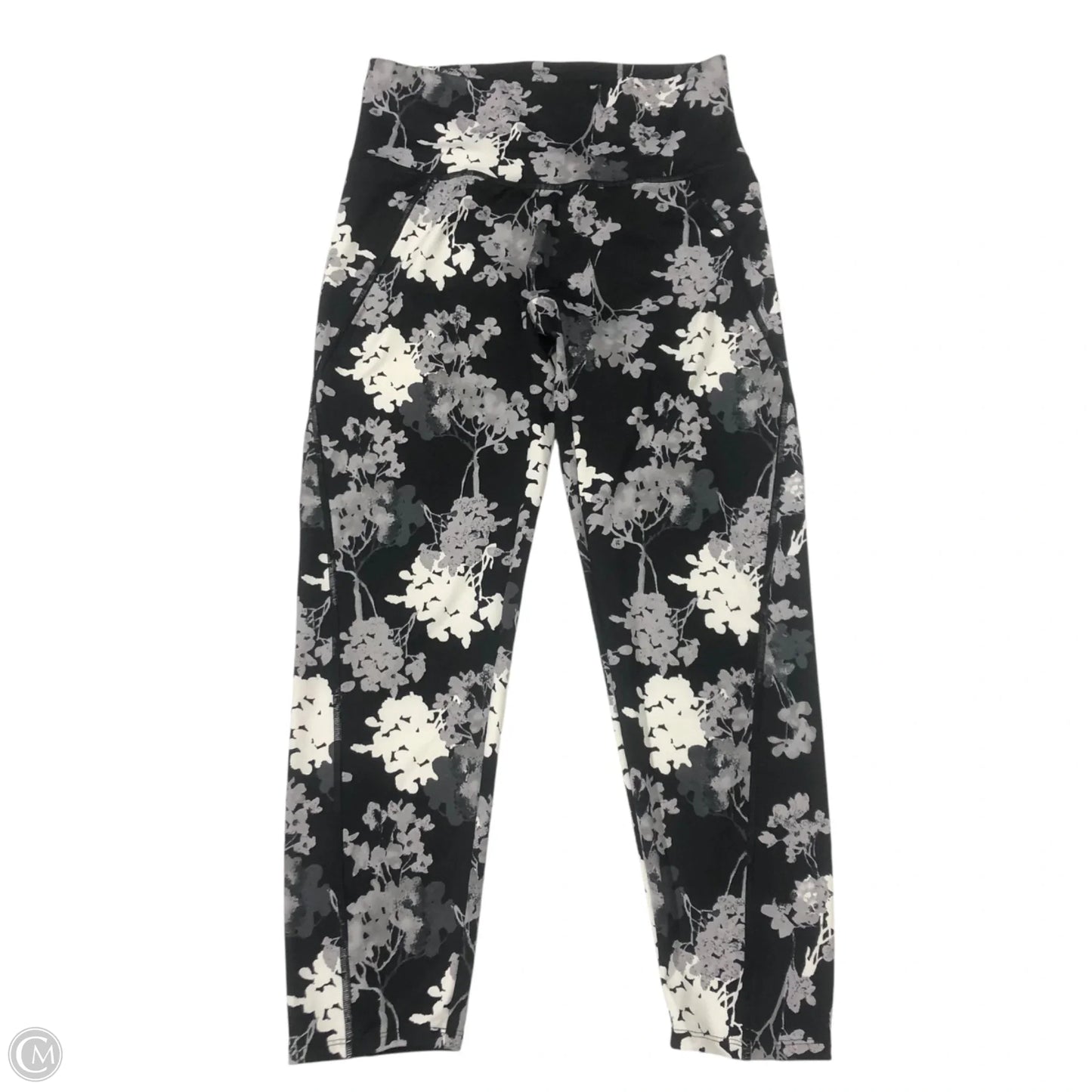 Athletic Leggings By Natori In Black & White, Size: M