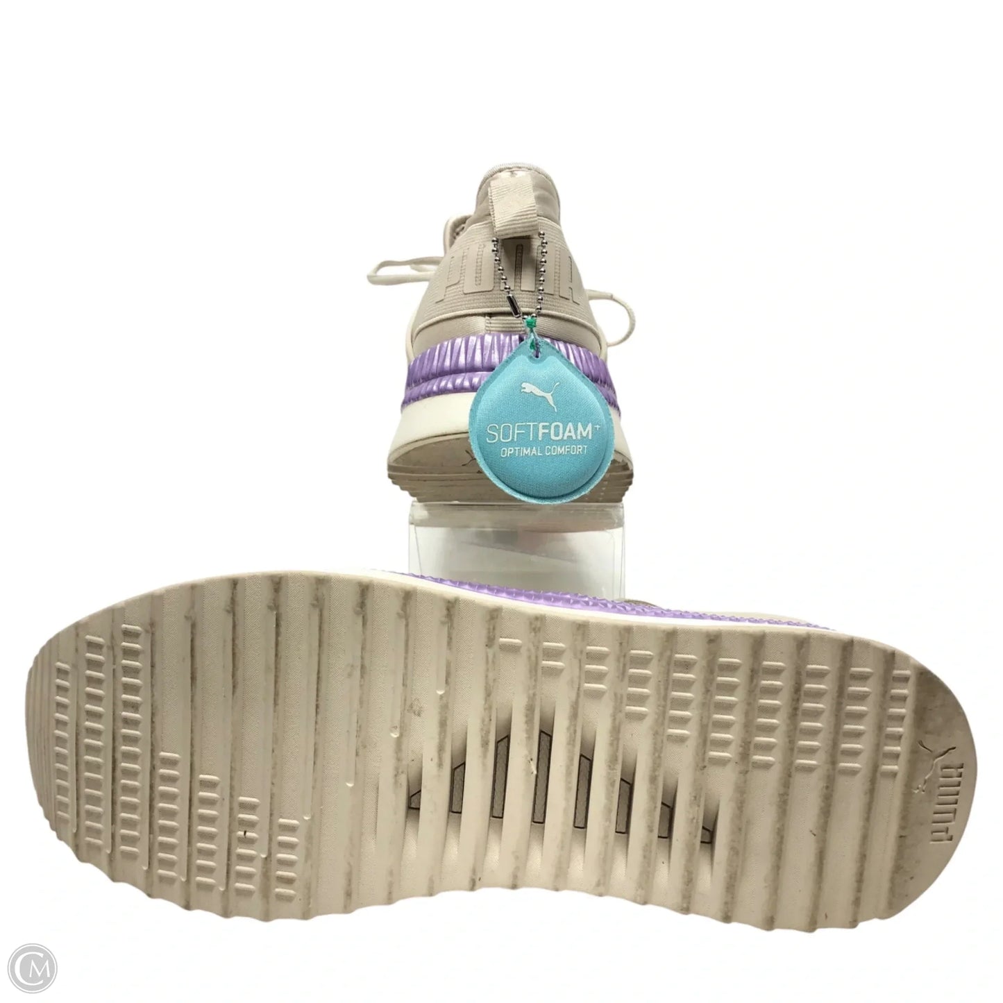 Shoes Sneakers By Puma In Cream & Purple, Size: 10