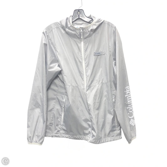 Jacket Windbreaker By Columbia In Grey, Size: M