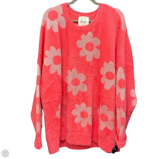 Sweater By Fantastic Fawn In Pink, Size: L