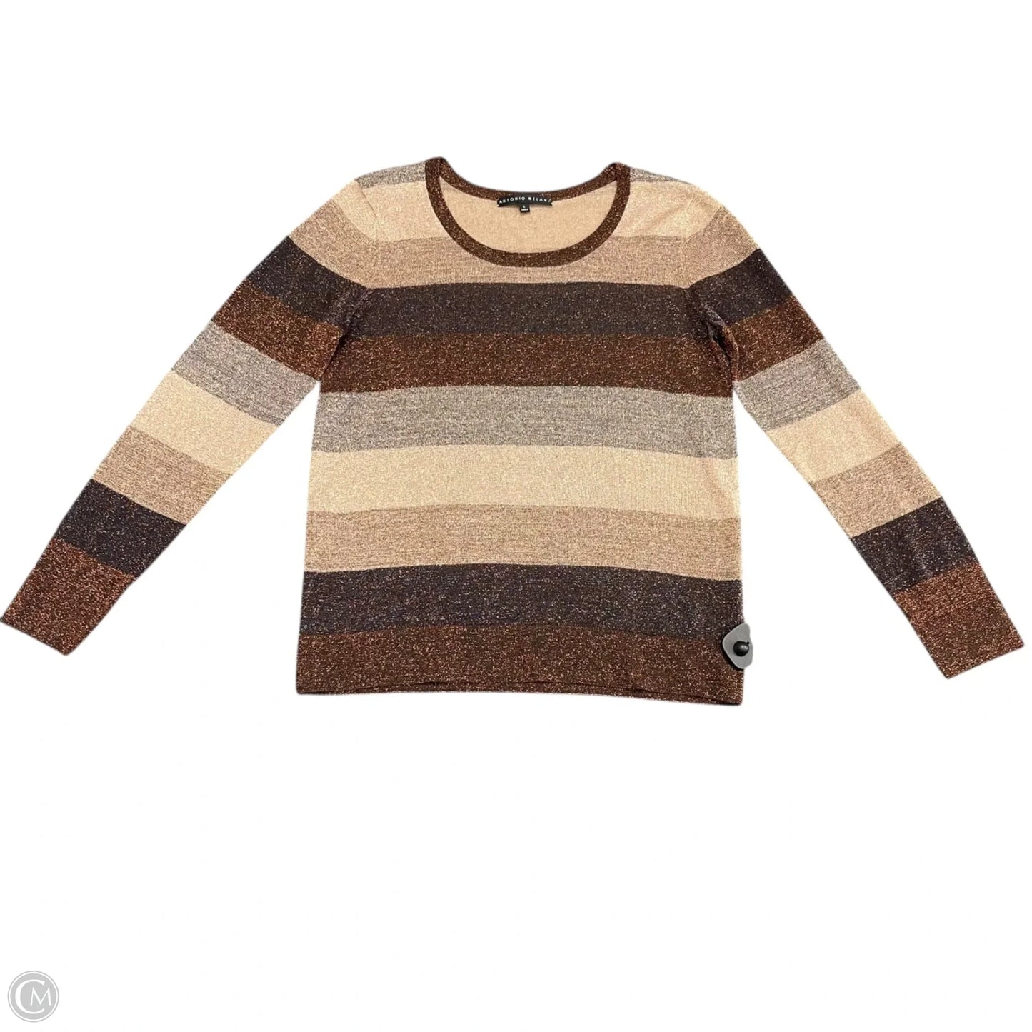 Top Long Sleeve By Antonio Melani In Gold, Size: L