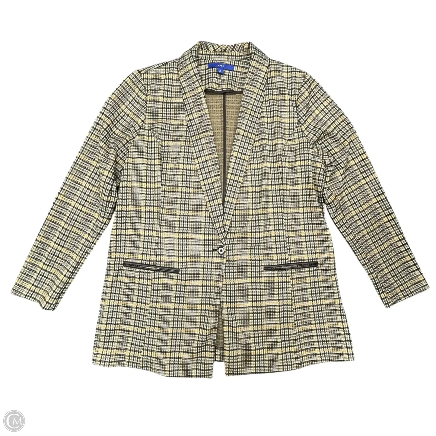 Blazer By Apt 9 In Plaid Pattern, Size: Xl