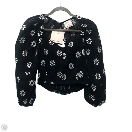 Blouse Long Sleeve By Buru In Black, Size: M