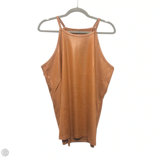 Top Sleeveless By Clothes Mentor In Brown, Size: Xl