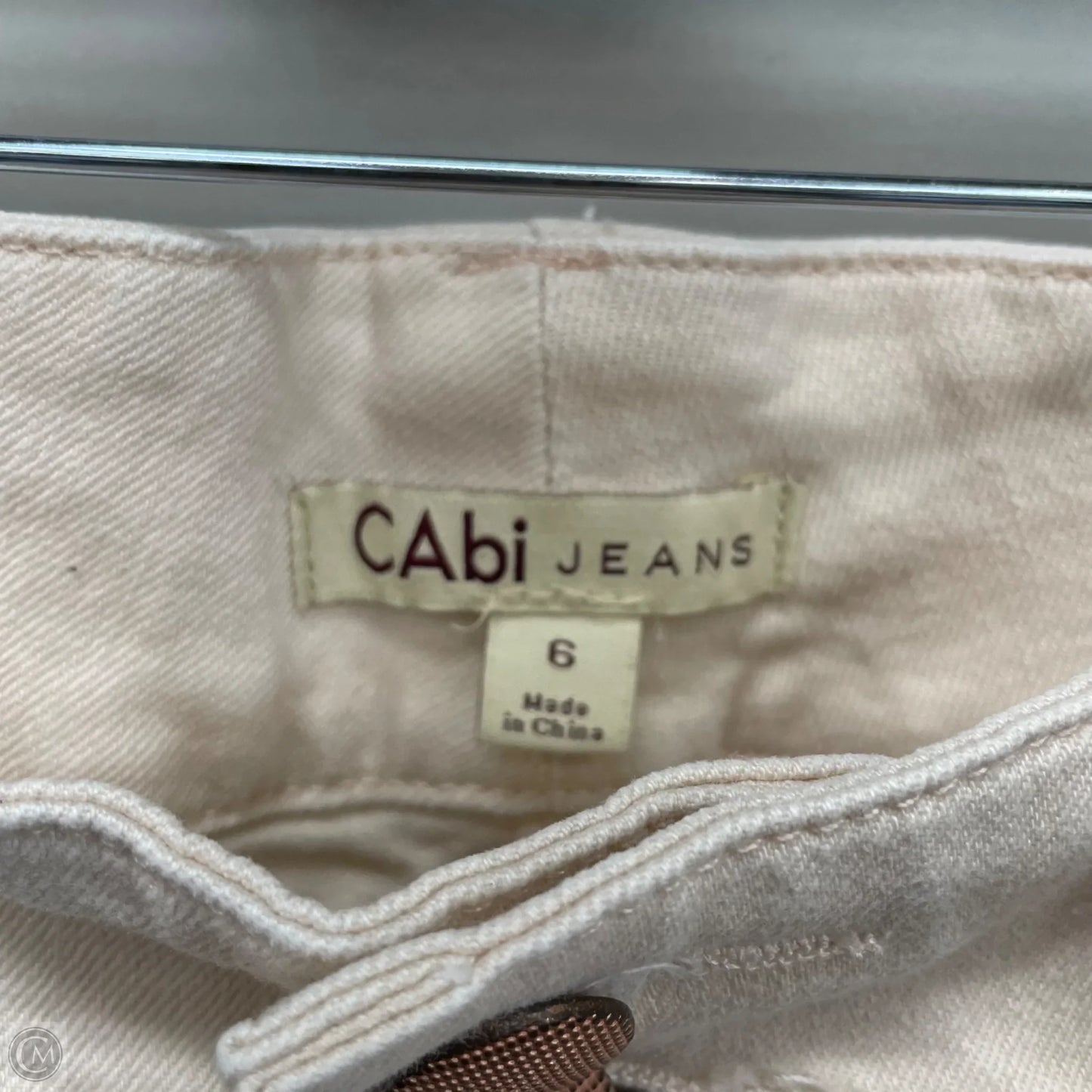 Jeans Straight By Cabi In Beige, Size: 6