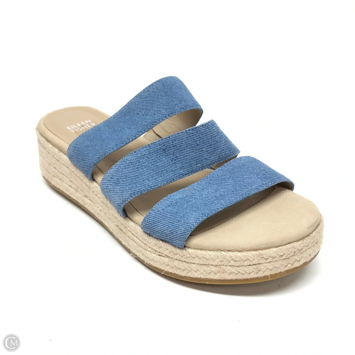 Shoes Heels Platform By Eileen Fisher In Blue & Tan, Size: 9