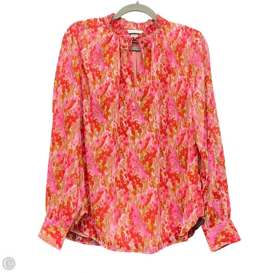 Blouse Long Sleeve By H&m In Pink, Size: M