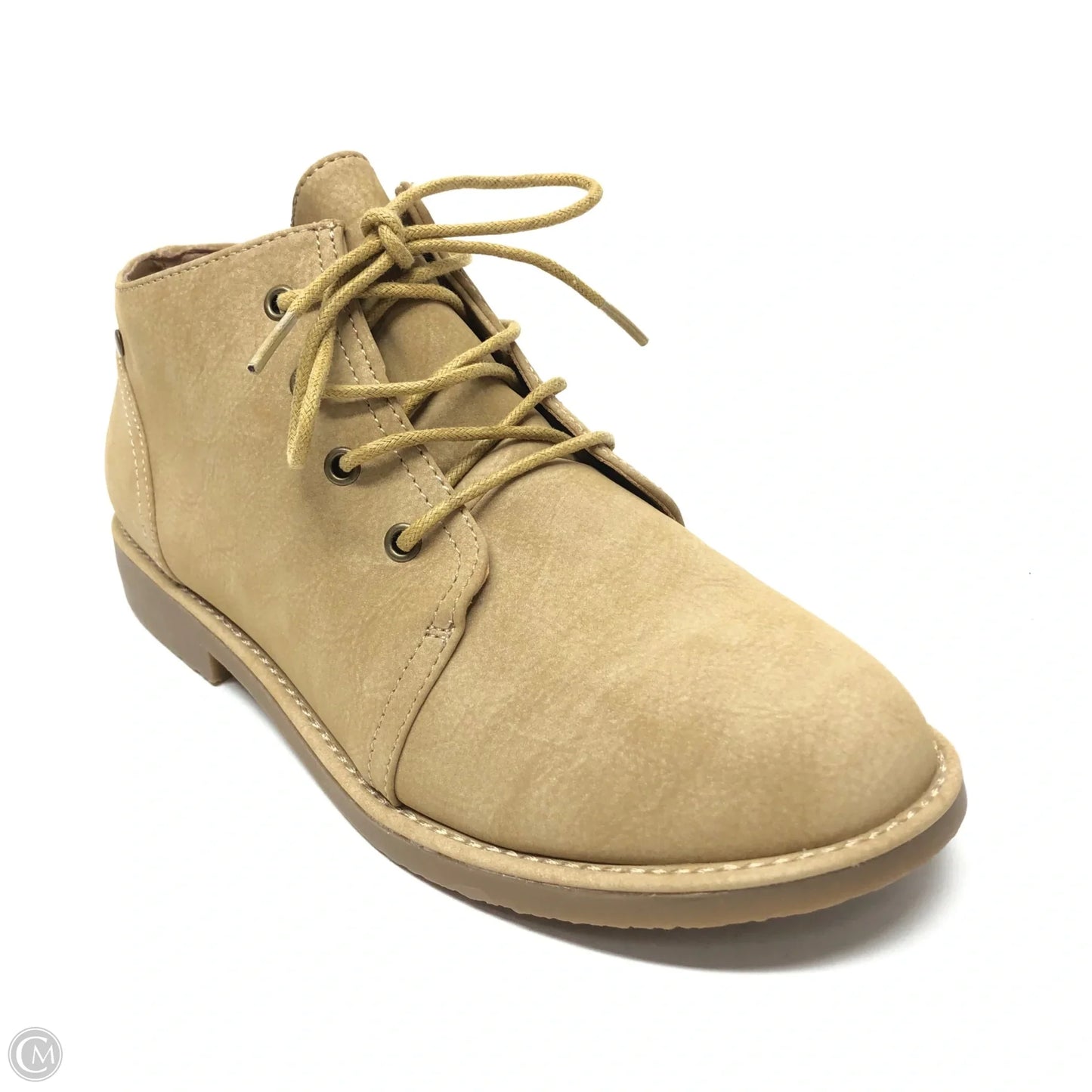 Boots Ankle Flats By Clothes Mentor In Beige, Size: 9