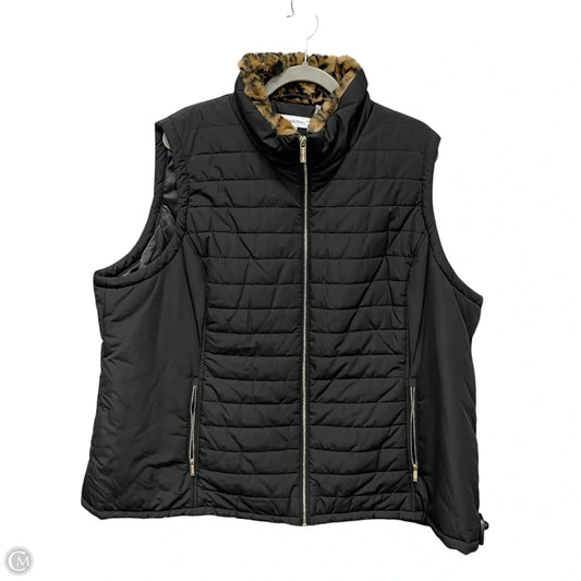 Vest Puffer & Quilted By Calvin Klein In Black, Size: 2x
