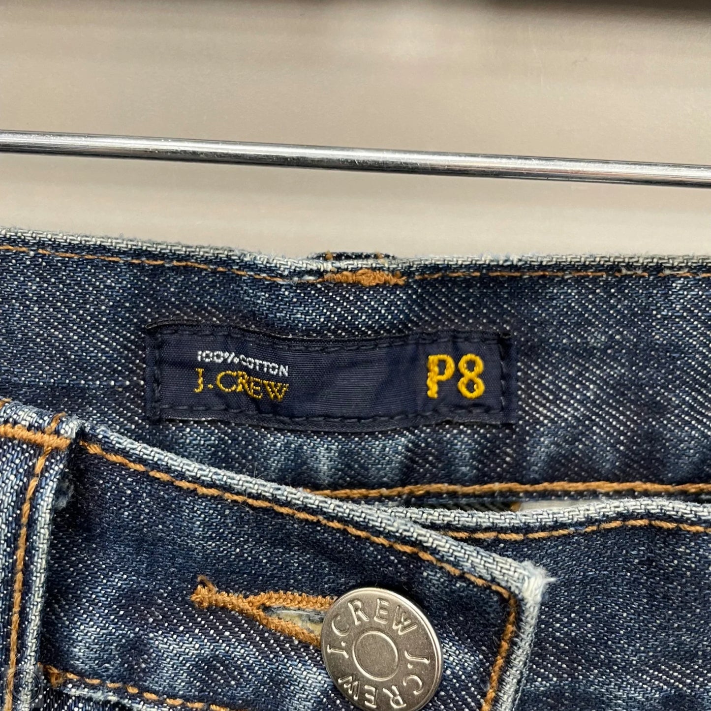 Jeans Straight By J. Crew In Blue Denim, Size: 8