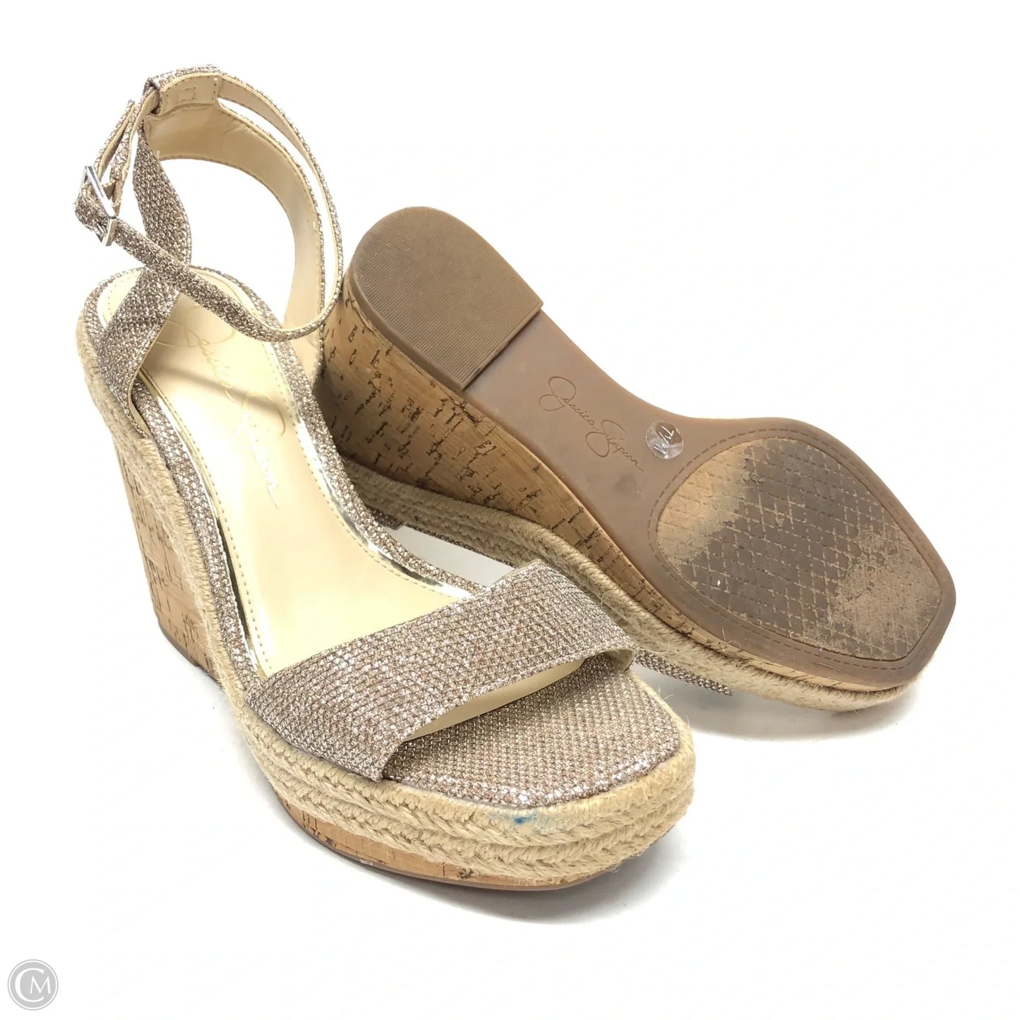 Shoes Heels Wedge By Jessica Simpson In Tan, Size: 7.5